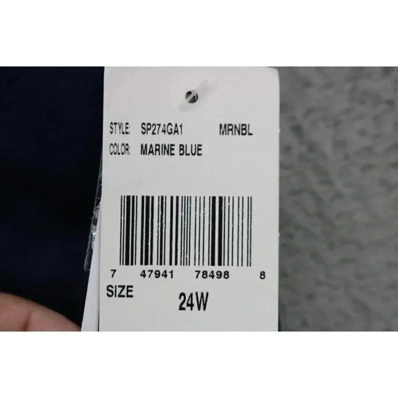 Kut From the Kloth Joanna Ankle Trouser-Slim Straight-Navy-24W-New w/Tags-Pocket - Picture 5 of 16